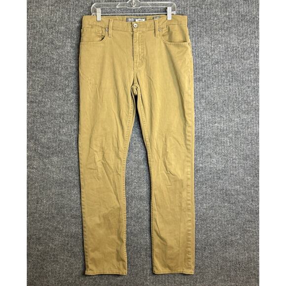 BKE Mens Jake Pants Size 34 Straight Leg Brown Mid Rise Casual Cotton Stretch - Picture 1 of 15